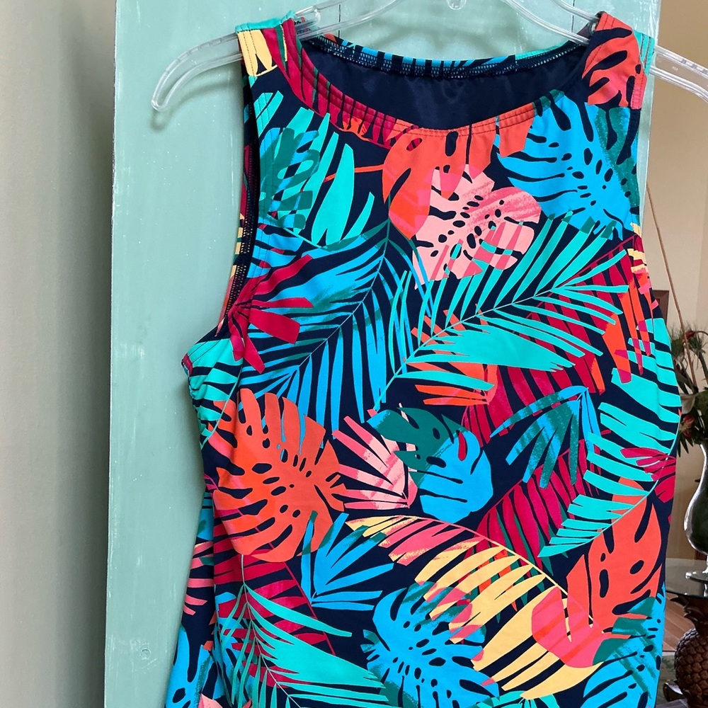 LANDS’ END high neck Tankini